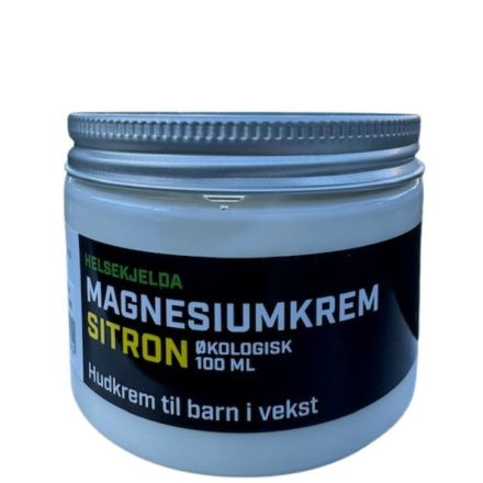 Magnesiumkrem sitron, 100ml,økologisk, Helsekjelda