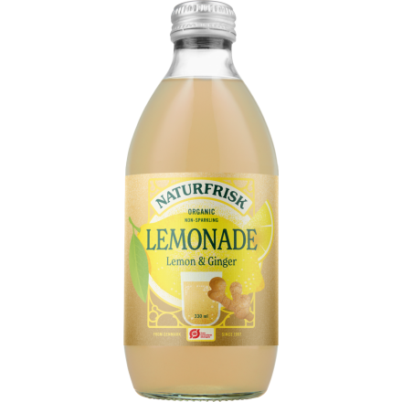 ingefær og sitron limonade økologisk 330 ml naturfrisk