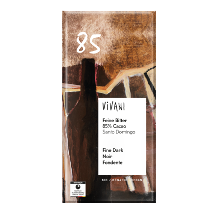 mørk sjokolade 85% økologisk vivani 80 g