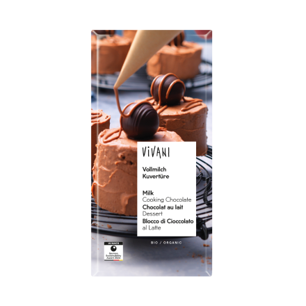 melkesjokolade coverture 150 g økologisk vivani