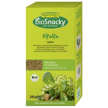 Spirefrø, alfalfa, 200 g, økologisk, bioSnacky