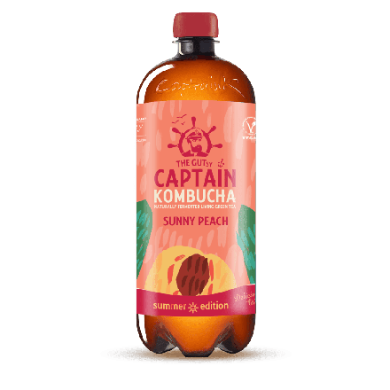 Nettbilde_2298-Kombucha-Sunny-Peach-vegan-1-l-okologisk-Captain-Kombucha