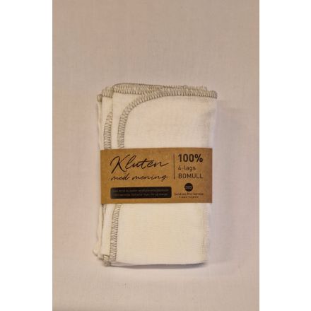 Babyklut, grå kant, 30 x 33 cm, 5-pak