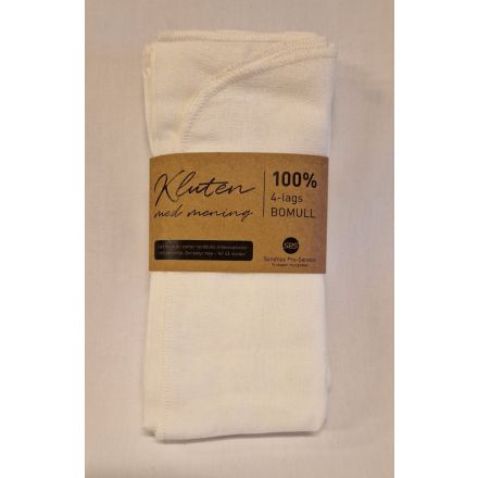 Kjøkkenkluter, hvit kant, 40 x 45 cm, 5-pak